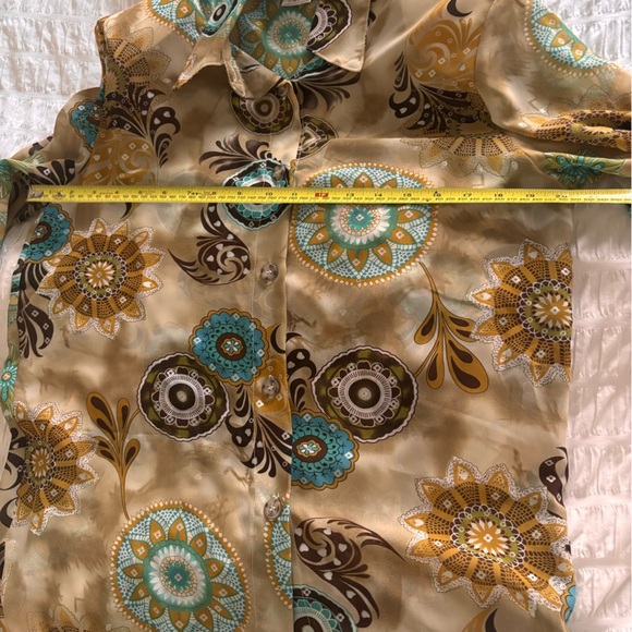 Vintage Mr. Max Paisley Button-Up Blouse Made in Canada - Picture 9 of 10